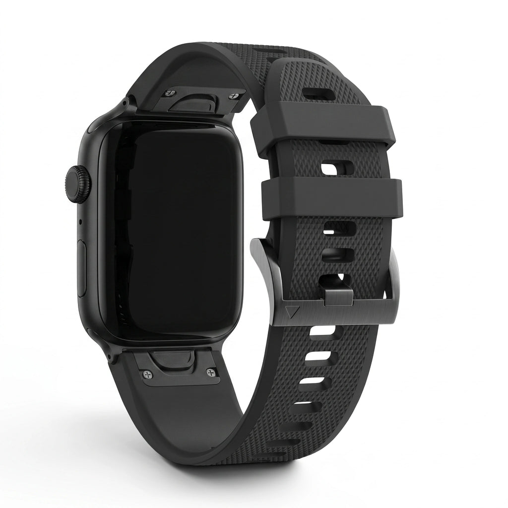 Bracelet Motion silicone noir, vue de dos 2 - Garmin QuickFit 22mm | Clipz-it