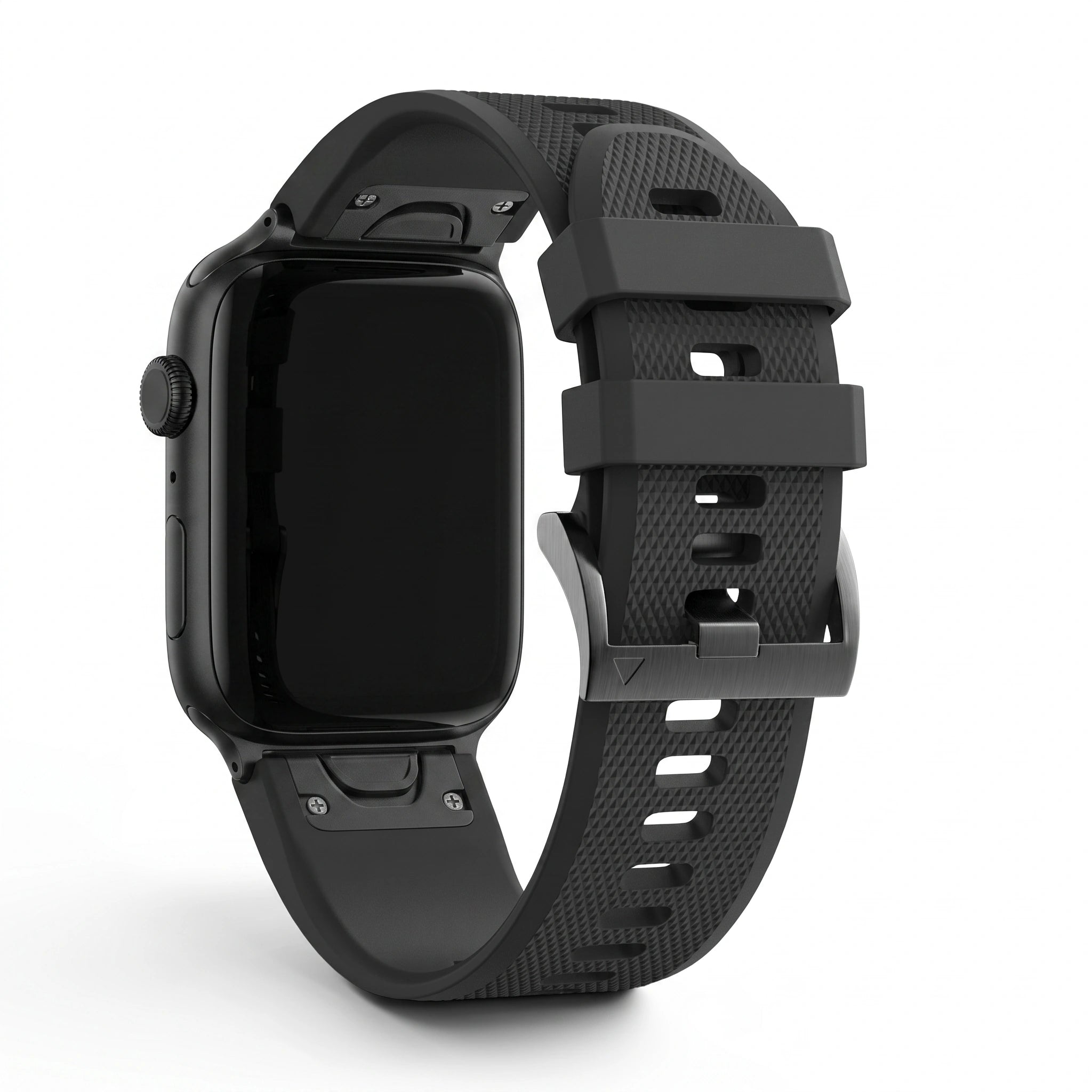 Bracelet Motion silicone noir, vue de dos 2 - Garmin QuickFit 22mm | Clipz-it