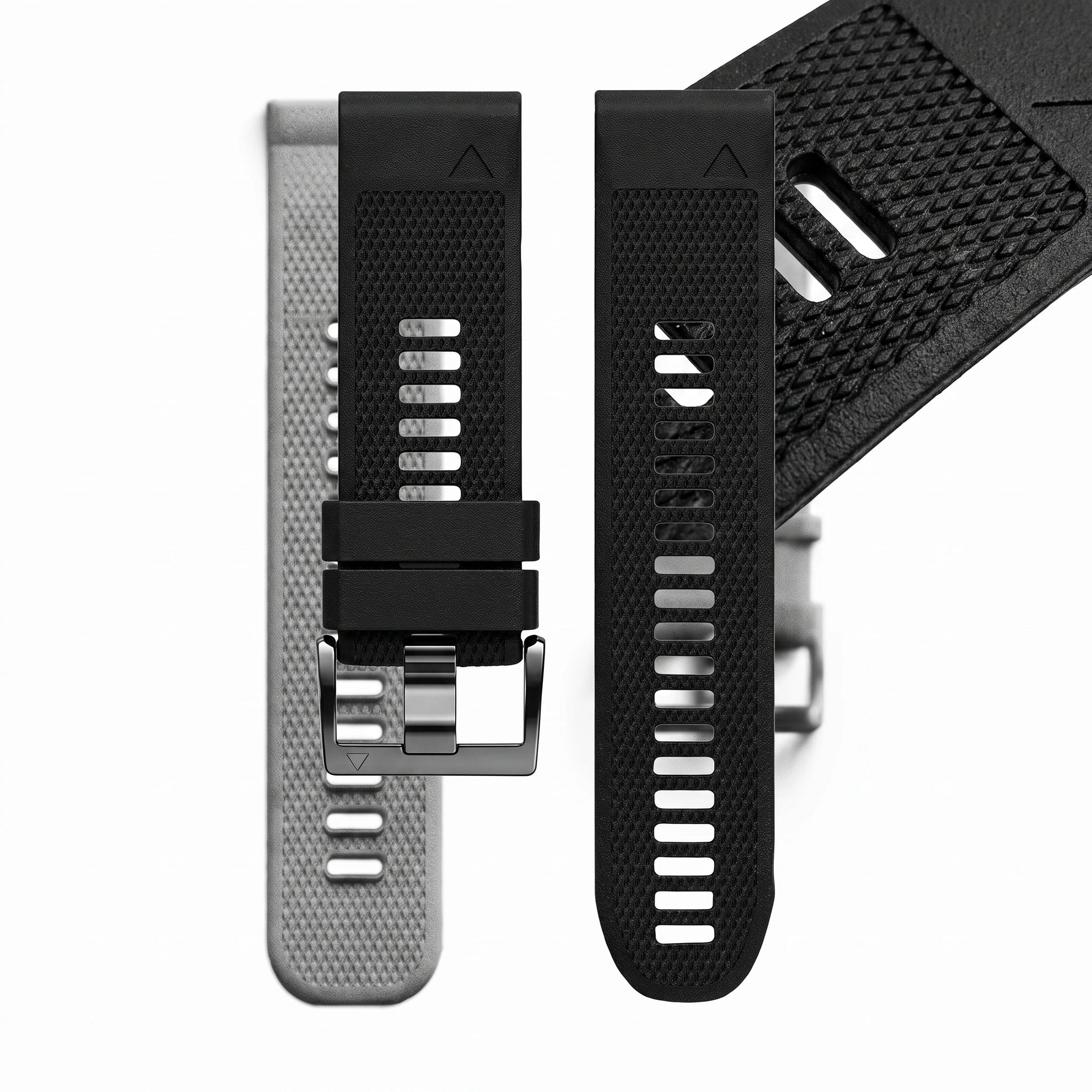 Bracelet Motion silicone vert, vue de profil 2 - Garmin QuickFit 22mm | Clipz-it