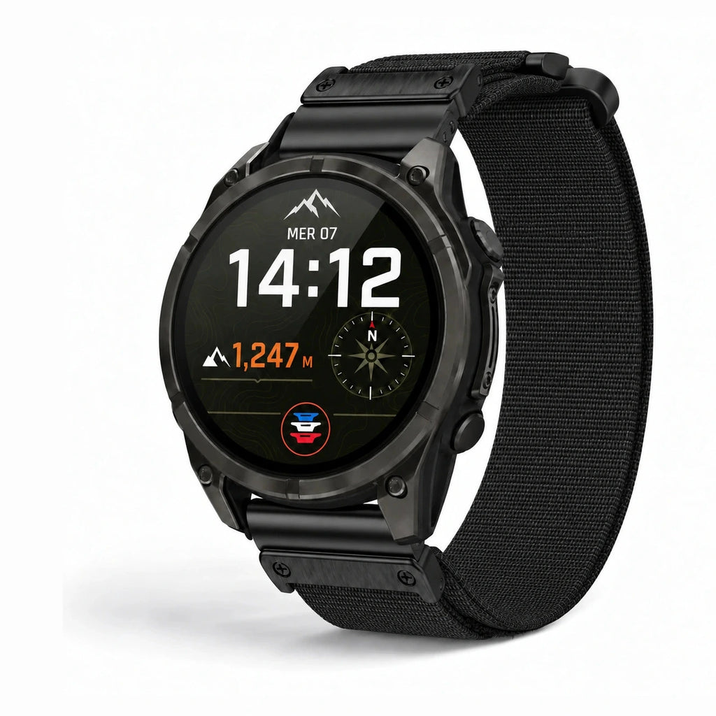 Garmin QuickFit 22 mm Patrol kétrészes szövet óraszíj, fekete | Clipz-it