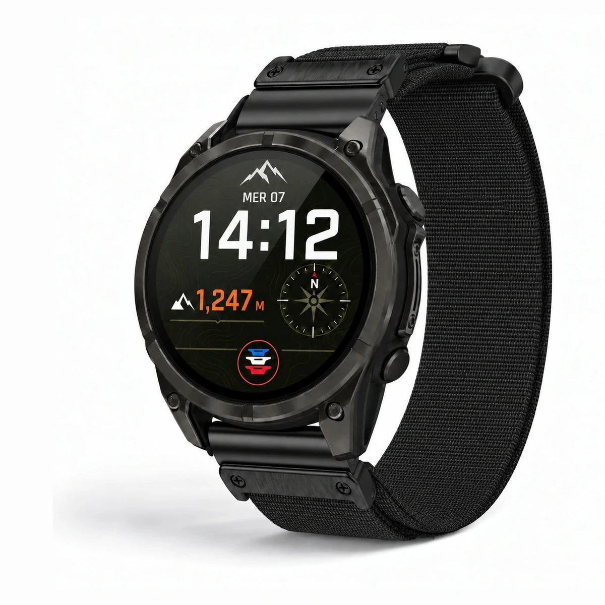 Garmin QuickFit 22 mm Patrol kétrészes szövet óraszíj, fekete | Clipz-it