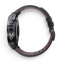 Bracelet Performance cuir noir, vue de dos 2 - Garmin QuickFit 22mm | Clipz-it