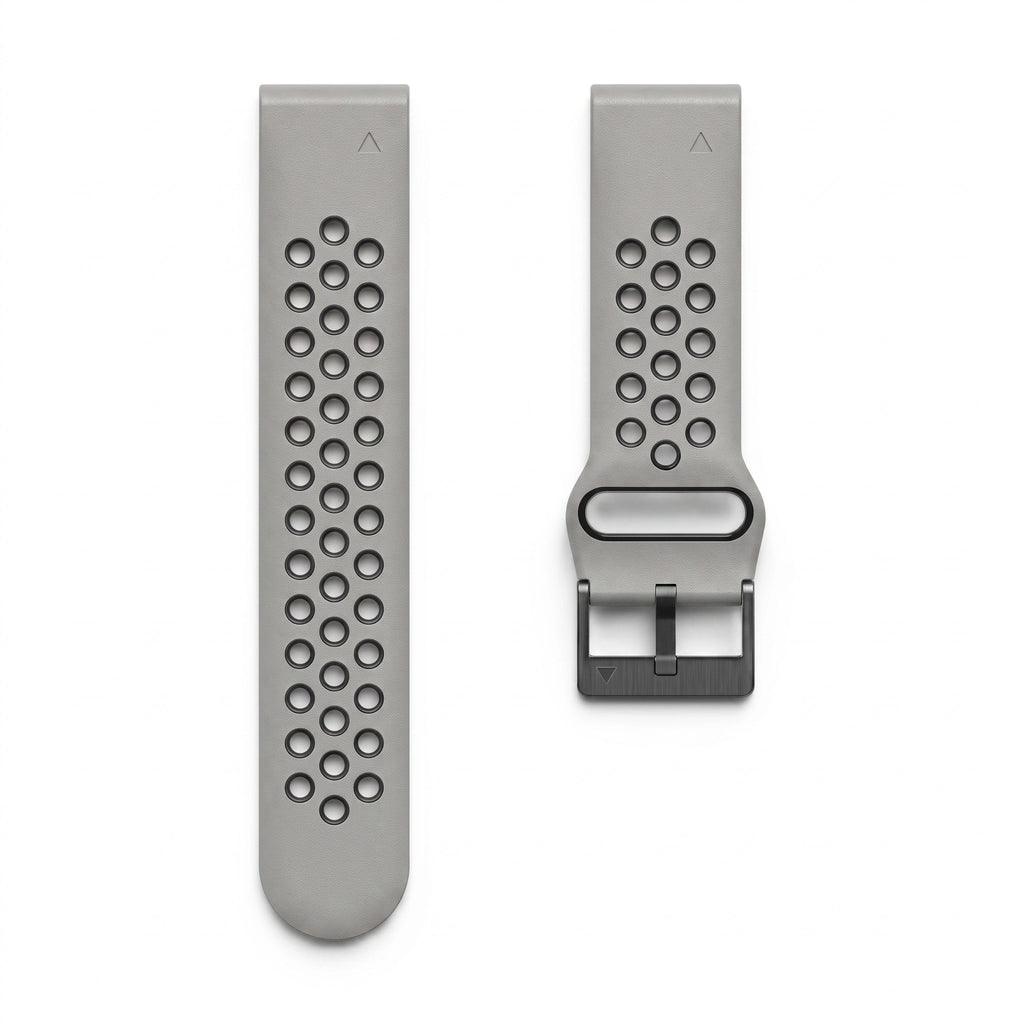 Bracelet Rhythm silicone blanc, vue de dos 2 - Garmin QuickFit 22mm | Clipz-it