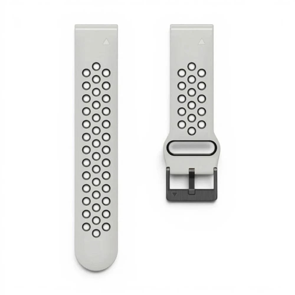 Bracelet Rhythm silicone blanc, vue de dos 2 - Garmin QuickFit 22mm | Clipz-it
