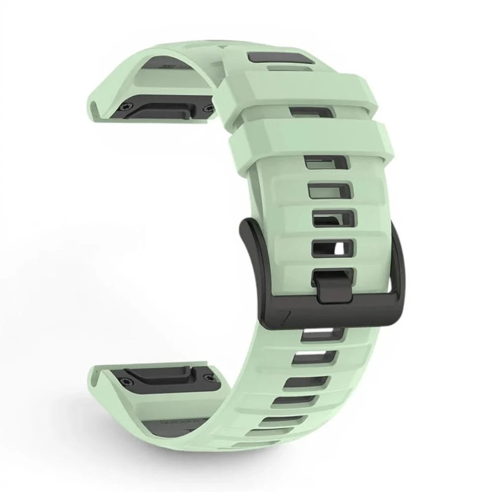 Bracelet Sport Pro silicone menthe, vue de profil - Garmin QuickFit 22mm | Clipz-it