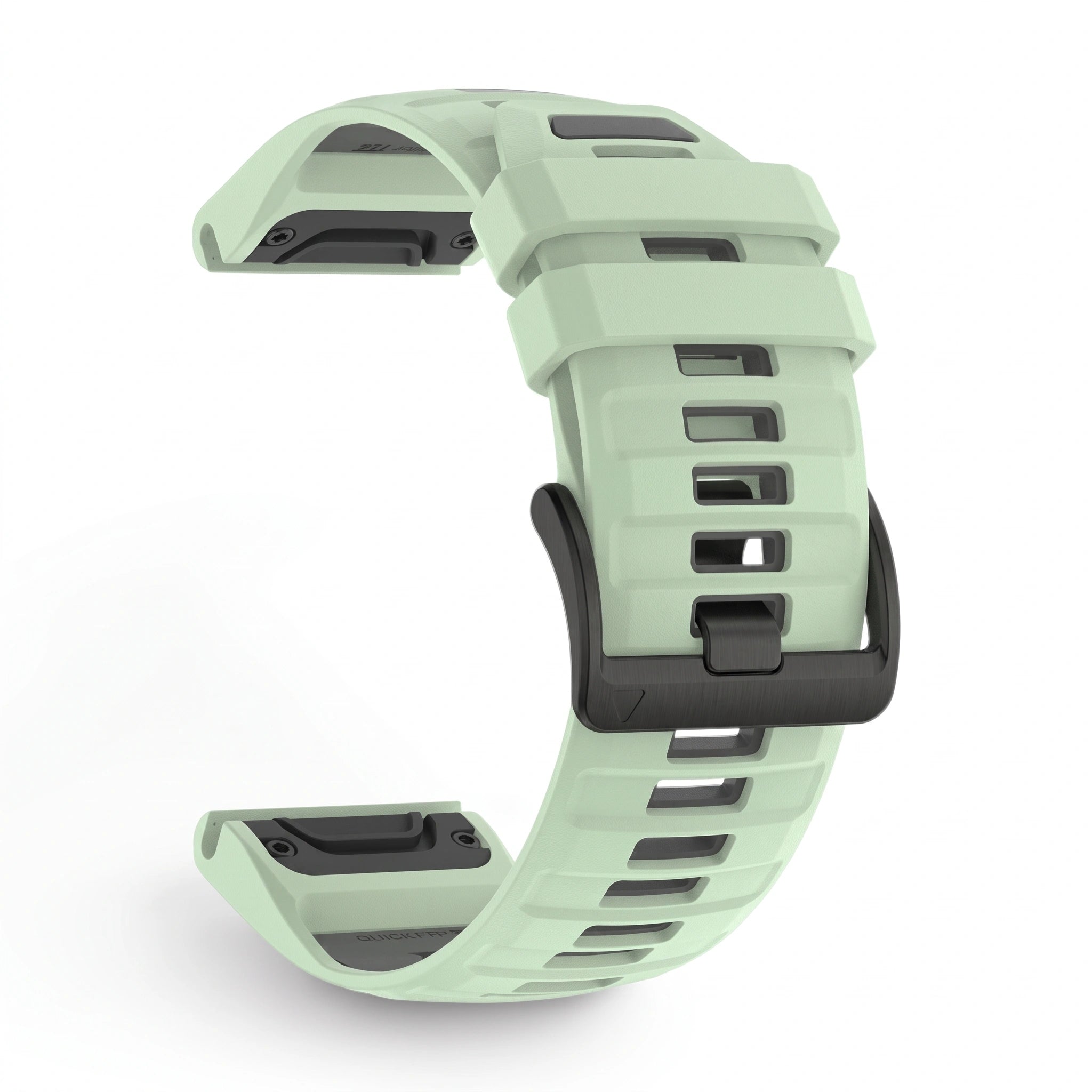 Bracelet Sport Pro silicone menthe, vue de profil - Garmin QuickFit 22mm | Clipz-it