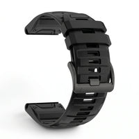 Bracelet Sport Pro silicone noir, vue de profil - Garmin QuickFit 22mm | Clipz-it