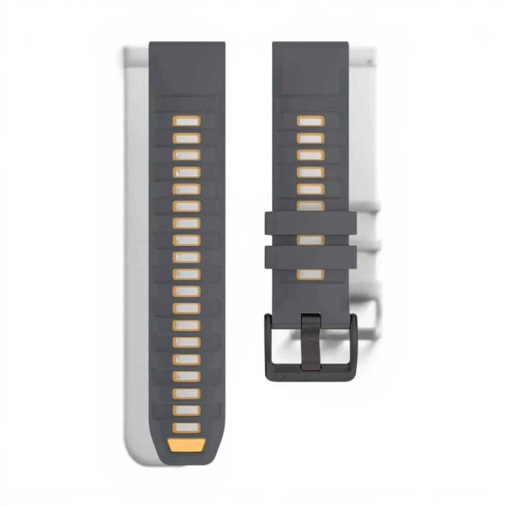 Bracelet Sport Pro silicone vert, vue de profil 2 - Garmin QuickFit 22mm | Clipz-it