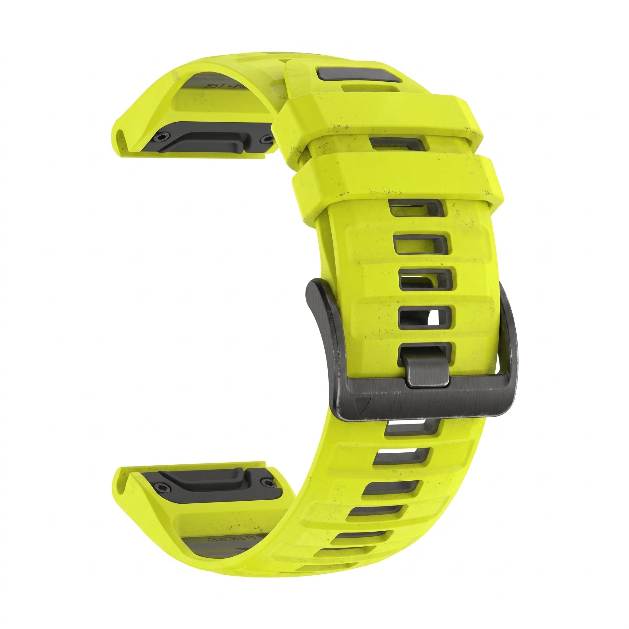 Bracelet Sport Pro silicone vert, vue de profil - Garmin QuickFit 22mm | Clipz-it