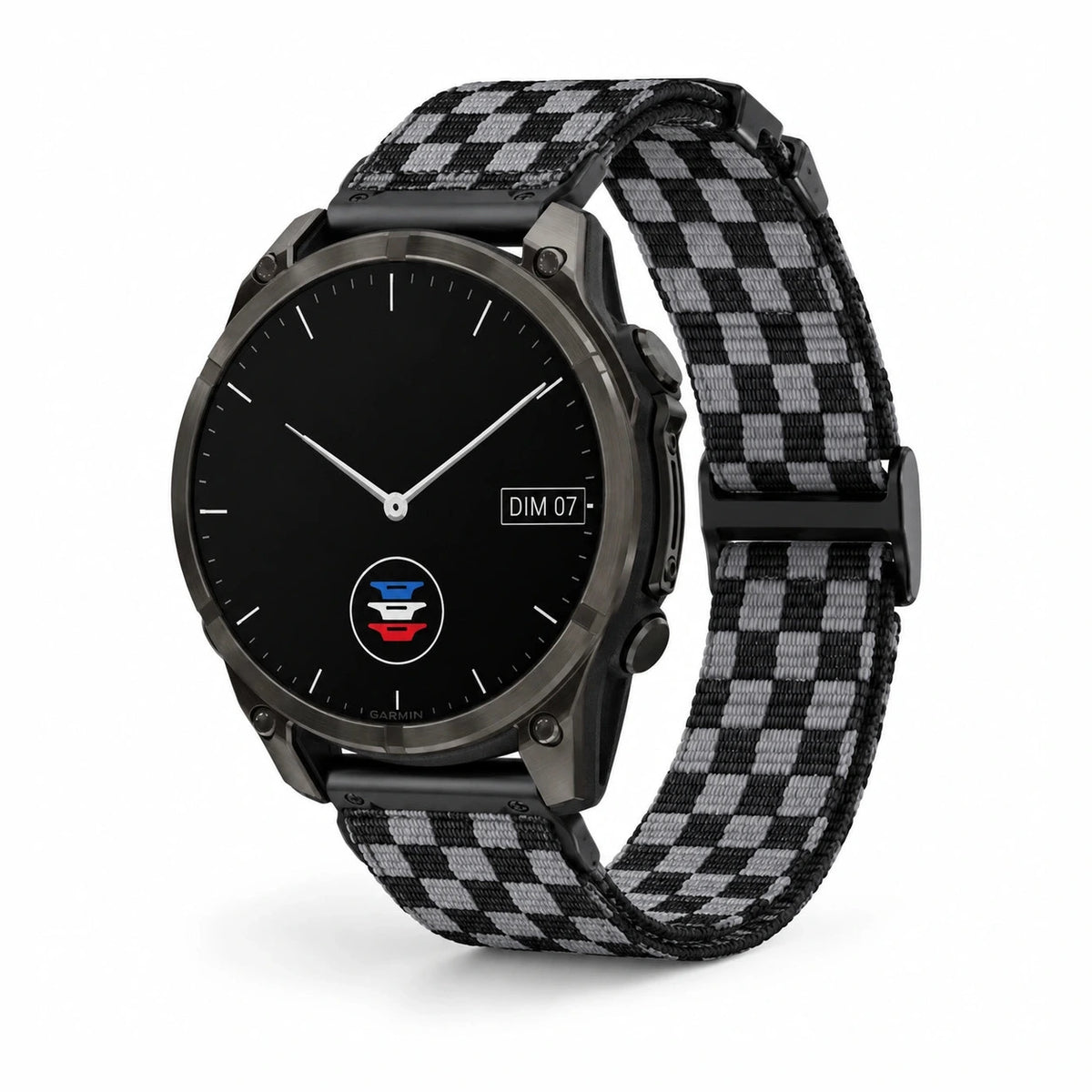Bracelet Striker nylon tresse velcro racing blanc - Garmin QuickFit 22mm | Clipz-it