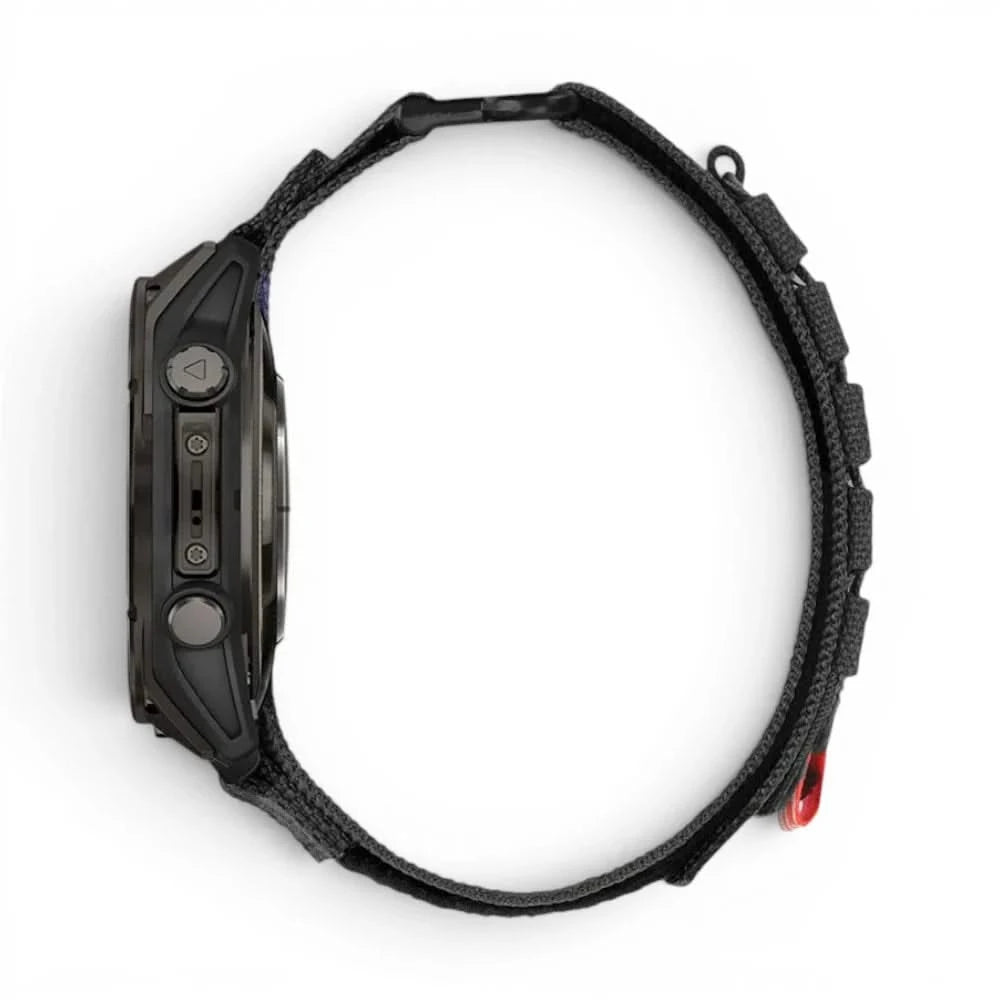 Bracelet Trekker nylon noir, vue de dos - Garmin QuickFit 22mm | Clipz-it