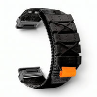 Bracelet Trekker nylon noir, vue de face 2 - Garmin QuickFit 22mm | Clipz-it