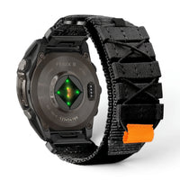 Bracelet Trekker nylon noir, vue de face - Garmin QuickFit 22mm | Clipz-it