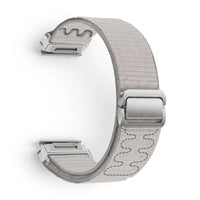 Bracelet Weave nylon tressé gris, vue de profil 2 - Garmin QuickFit 22mm | Clipz-it
