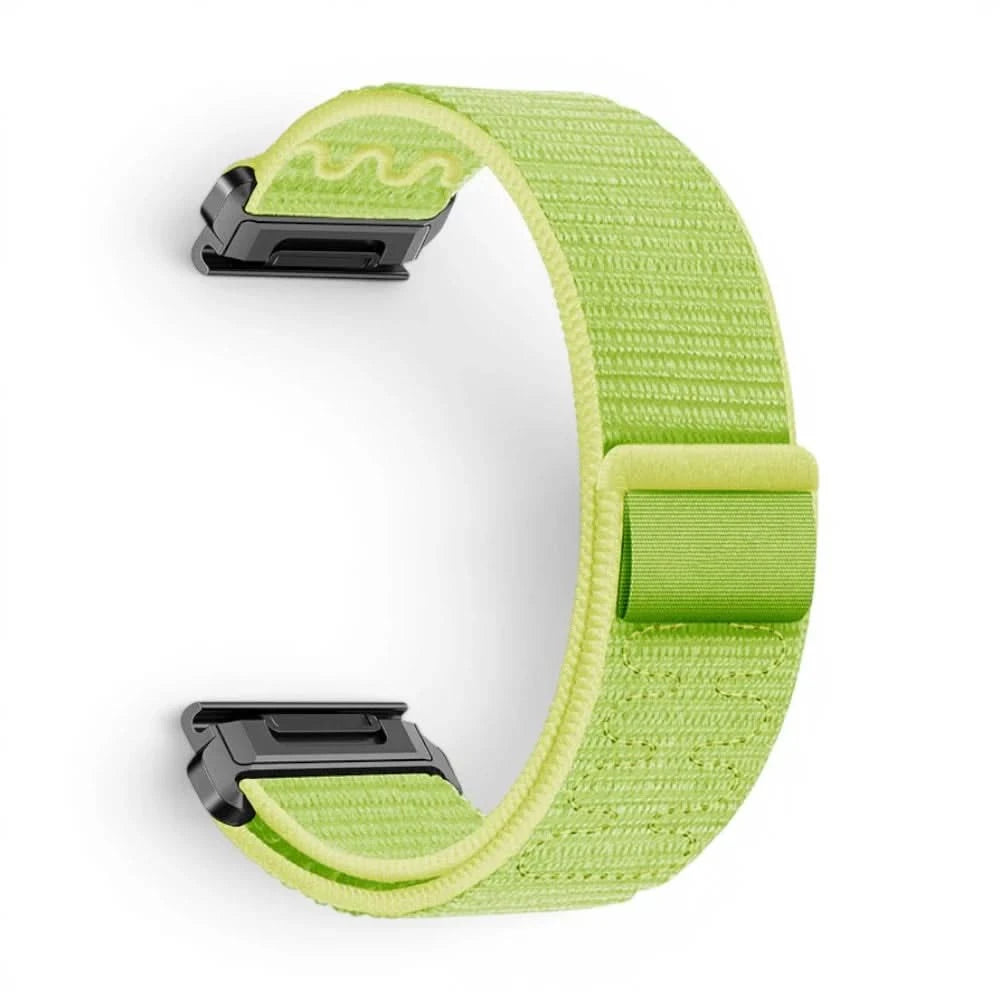 Bracelet Weave nylon tressé vert, vue de dos 2 - Garmin QuickFit 22mm | Clipz-it