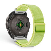 Bracelet Weave nylon tressé vert, vue de dos - Garmin QuickFit 22mm | Clipz-it