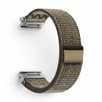 Bracelet Weave nylon tressé vert militaire, vue de profil 2 - Garmin QuickFit 22mm | Clipz-it
