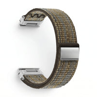 Bracelet Weave nylon tressé vert militaire, vue de profil - Garmin QuickFit 22mm | Clipz-it