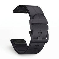 Bracelet Zephyr cuir noir, vue de dos 2 - Garmin QuickFit 22mm | Clipz-it