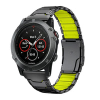 Bracelete Forge preto / verde, vista 3 - Garmin QuickFit 26 mm | Clipz-it