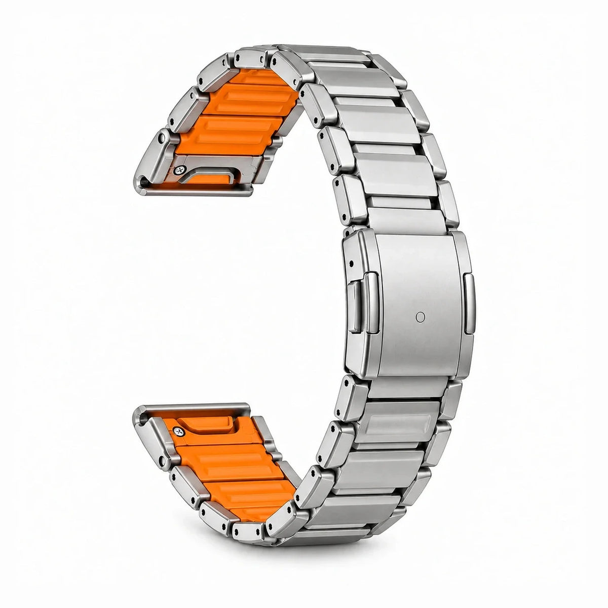 Bracelete Forge titânio / laranja, vista 4 - Garmin QuickFit 26 mm | Clipz-it