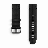 Bracelet Havane Titane cuir et titane titane, vue de profil 3 - Garmin QuickFit 26mm | Clipz-it