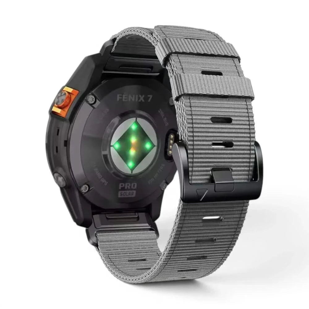 Λουράκι Kevlar υφασμάτινο γκρι, πίσω όψη - Garmin QuickFit 26mm | Clipz-it
