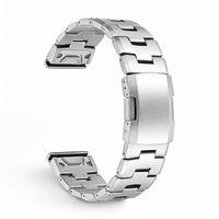 Bracelet Kratos titane acier, vue de profil - Garmin QuickFit 26mm | Clipz-it