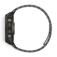 Bracelet Maillon acier inoxydable acier noir, vue de profil - Garmin QuickFit 26mm | Clipz-it