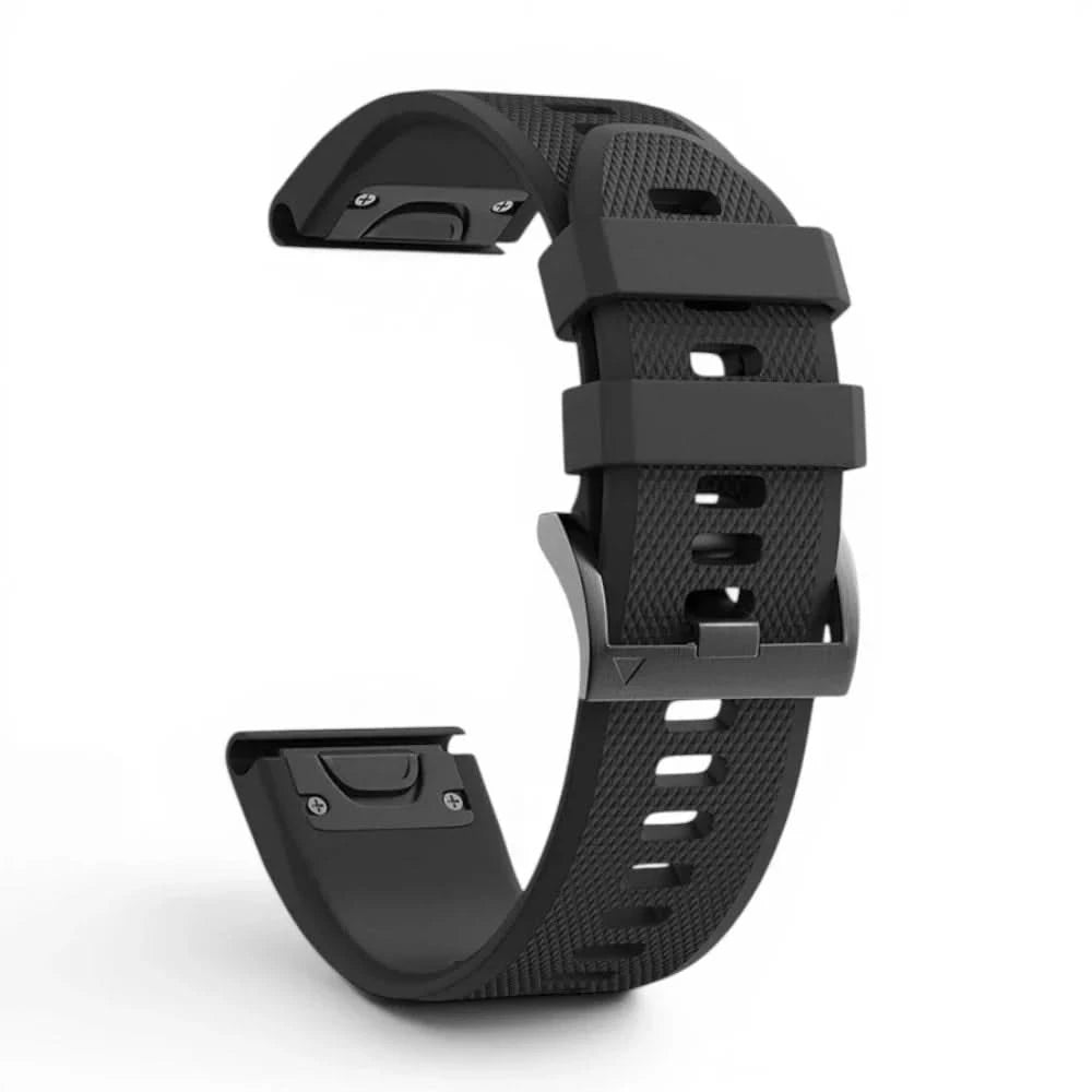 Bracelet Motion silicone noir, vue de dos 2 - Garmin QuickFit 26mm | Clipz-it