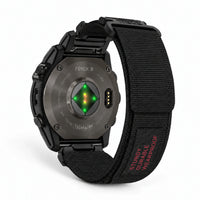 Bracelet Patrol nylon deux sections noir, vue 2 - Garmin QuickFit 26mm | Clipz-it