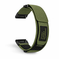Bracelet Patrol nylon deux sections vert militaire, vue 3 - Garmin QuickFit 26mm | Clipz-it