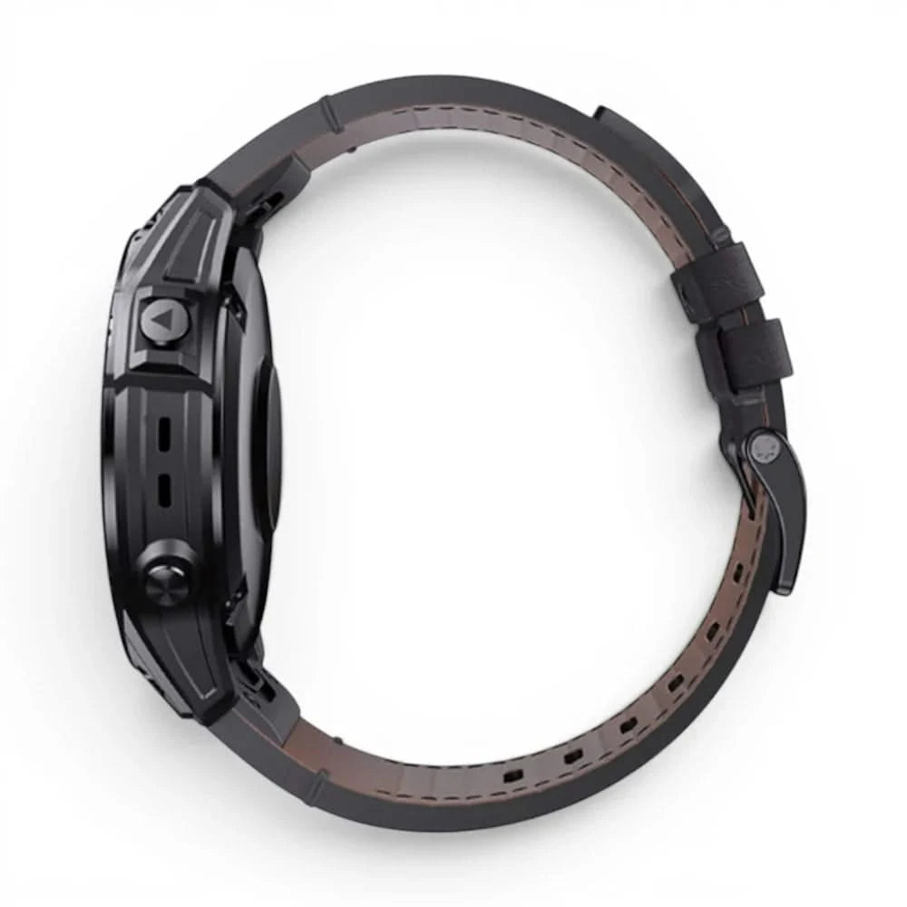 Bracelet Performance cuir noir, vue de dos 2 - Garmin QuickFit 26mm | Clipz-it