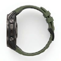 Bracelet Sport Pro silicone kaki, vue de dos - Garmin QuickFit 26mm | Clipz-it