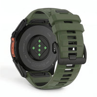 Bracelet Sport Pro silicone kaki, vue de face 2 - Garmin QuickFit 26mm | Clipz-it