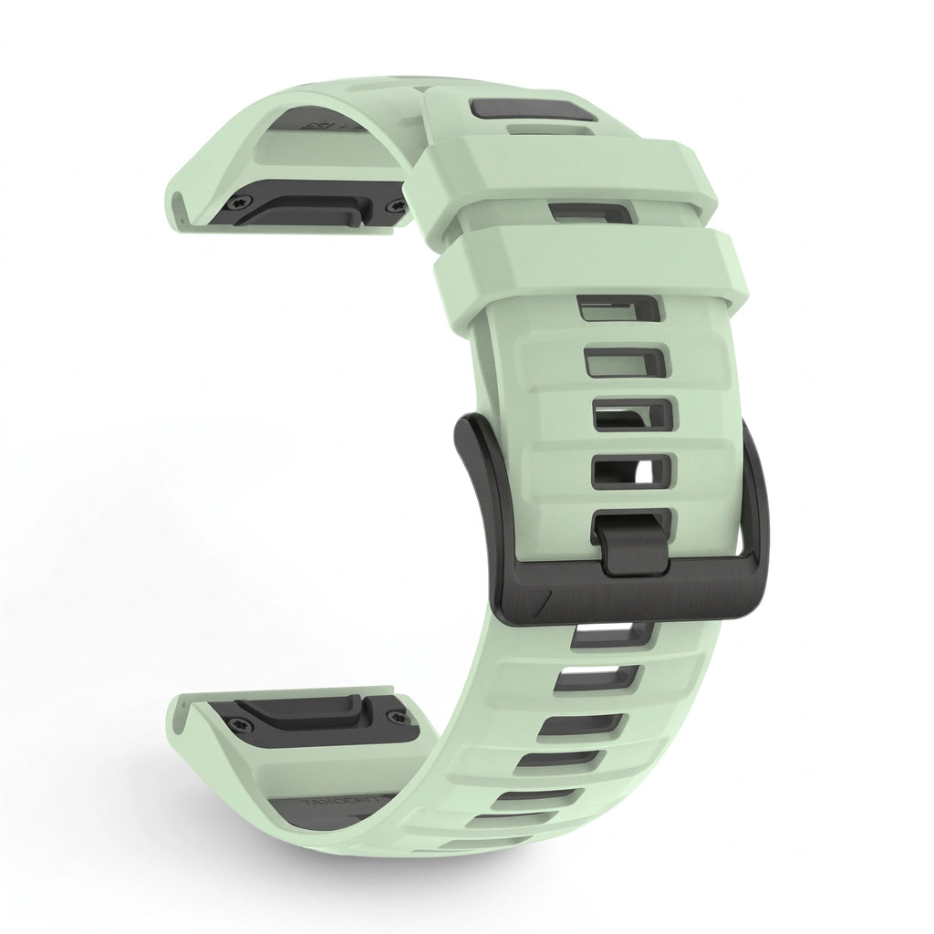 Bracelet Sport Pro silicone menthe, vue de profil - Garmin QuickFit 26mm | Clipz-it