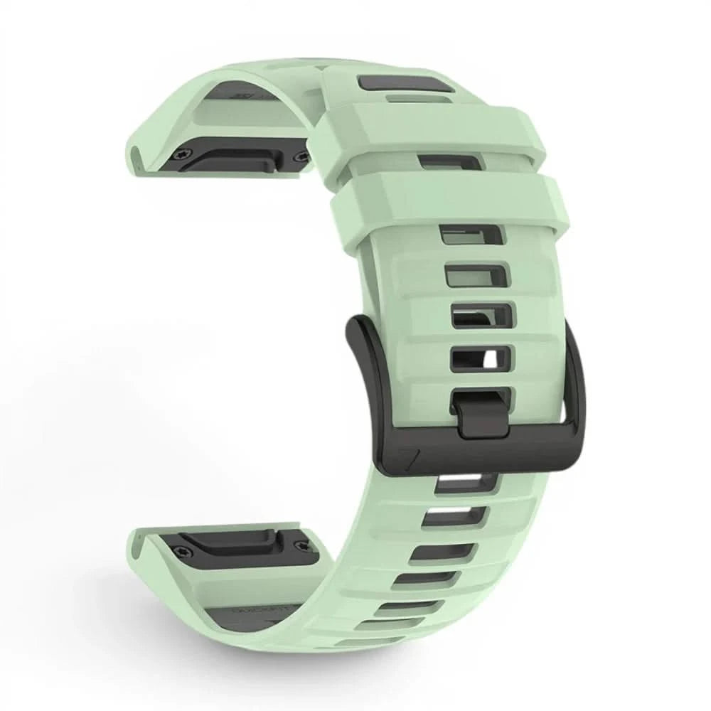 Bracelet Sport Pro silicone menthe, vue de profil - Garmin QuickFit 26mm | Clipz-it