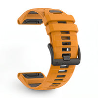 Bracelet Sport Pro silicone orange, vue de profil - Garmin QuickFit 26mm | Clipz-it