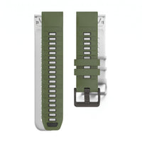 Bracelet Sport Pro silicone vert, vue de profil 2 - Garmin QuickFit 26mm | Clipz-it