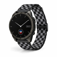 Cinturino Striker in nylon intrecciato con velcro racing bianco - Garmin QuickFit 26 mm | Clipz-it