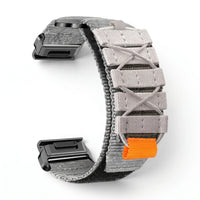 Bracelet Trekker nylon gris, vue de dos - Garmin QuickFit 26mm | Clipz-it