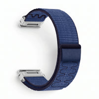 Bracelet Weave nylon tressé bleu nuit, vue de profil 2 - Garmin QuickFit 26mm | Clipz-it