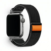 Bracelet Weave nylon tressé noir, vue de dos - Garmin QuickFit 26mm | Clipz-it