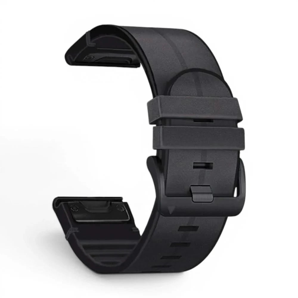 Bracelet Zephyr cuir noir, vue de dos - Garmin QuickFit 26mm | Clipz-it