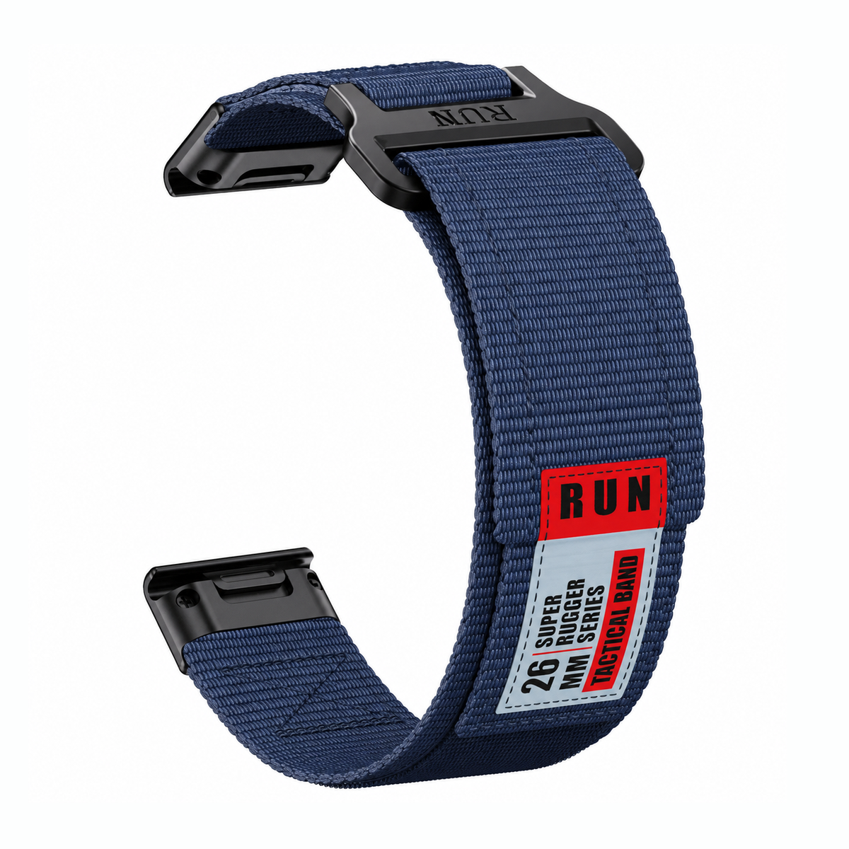 Striker braided nylon strap with velcro navy blue - Garmin QuickFit | Clipz-it