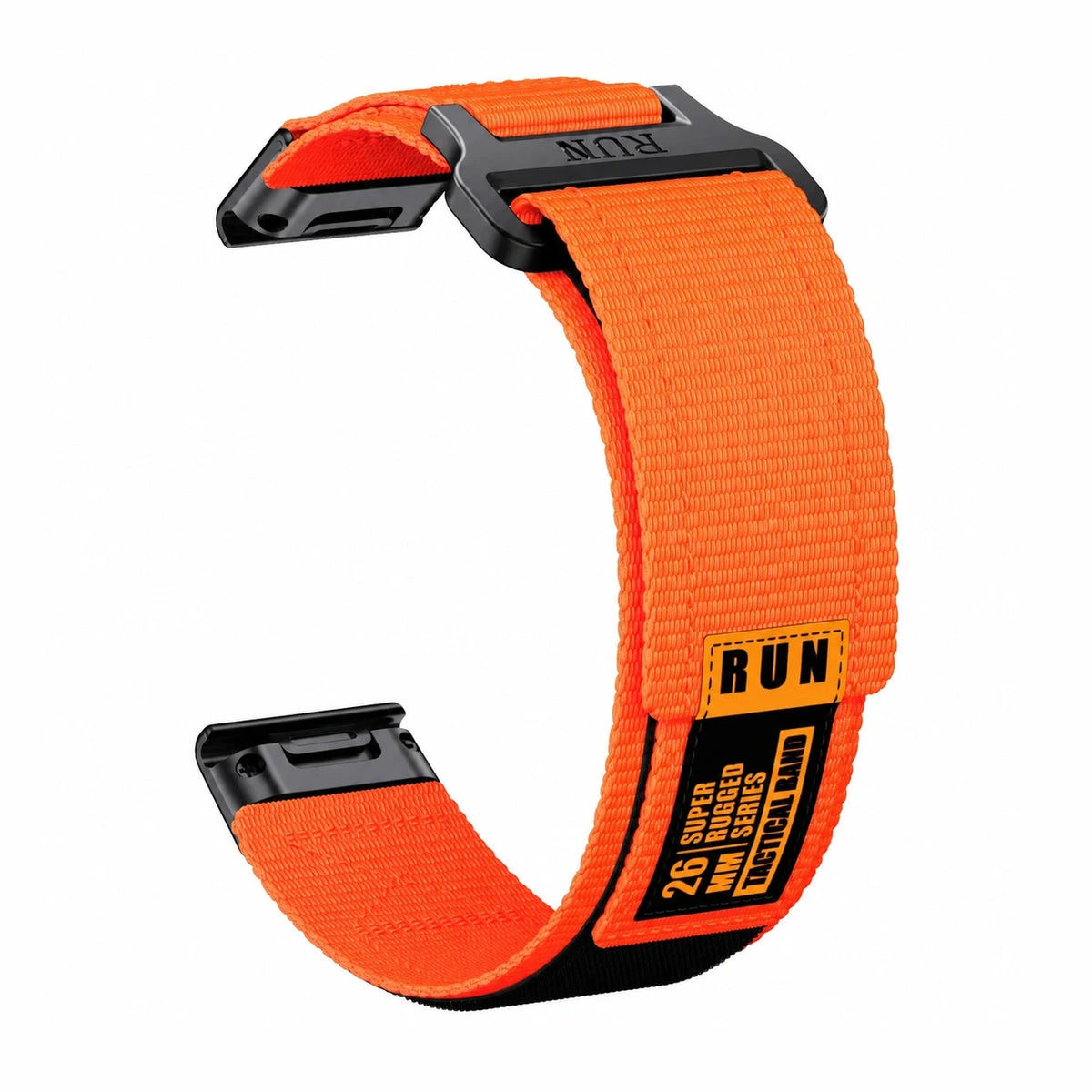 Striker braided nylon strap with velcro orange - Garmin QuickFit | Clipz-it