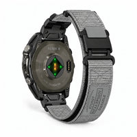 Bracelet Vanguard nylon magnétique gris, vue de dos - Garmin QuickFit | Clipz-it