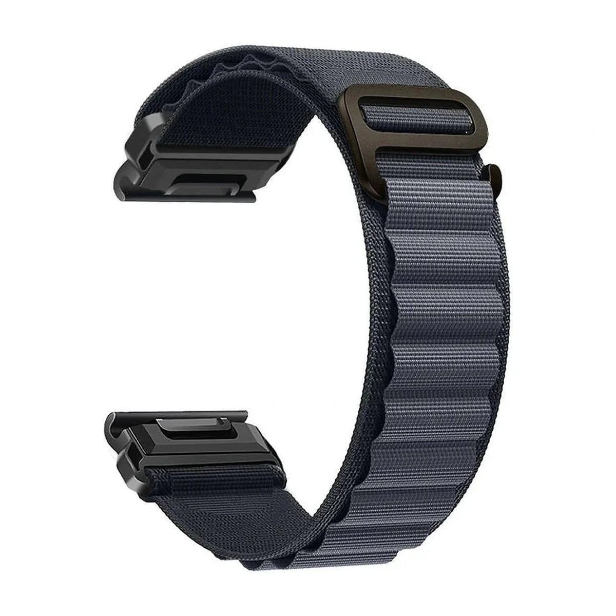 Ciemnoszary pasek Garmin Ridge QuickFit 20 mm z nylonu – Clipz-it