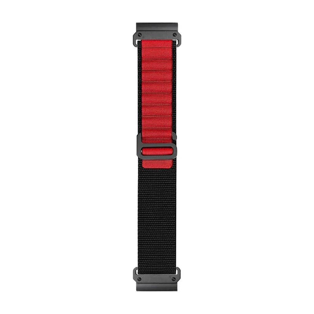 Czarno-czerwony pasek Garmin Ridge QuickFit 20 mm z nylonu – Clipz-it