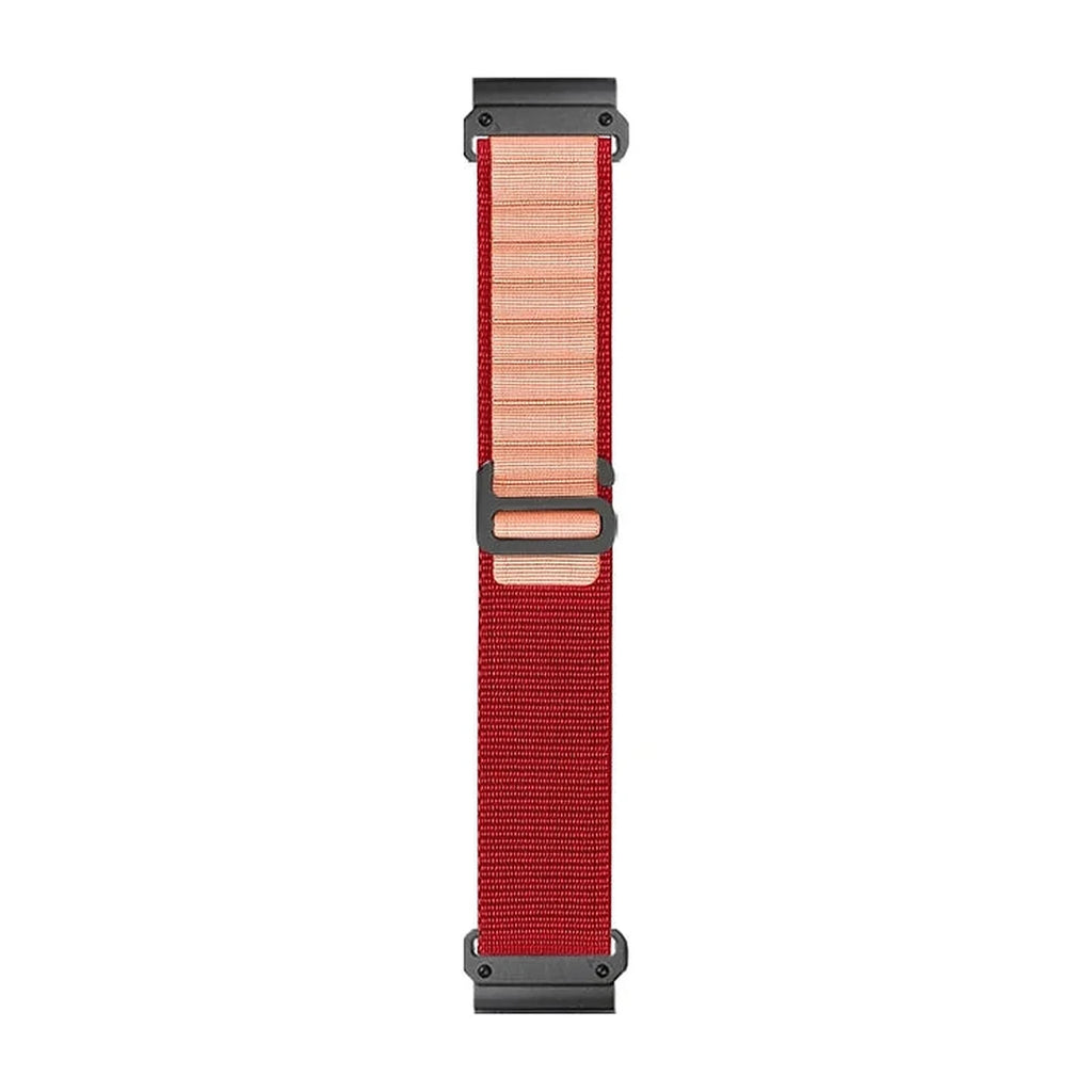 Czerwono-różowy pasek Garmin Ridge QuickFit 22 mm z nylonu – Clipz-it